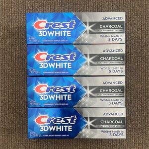 NEW Lot of 4 Crest 3D White Charcoal Toothpaste Size 2.4oz